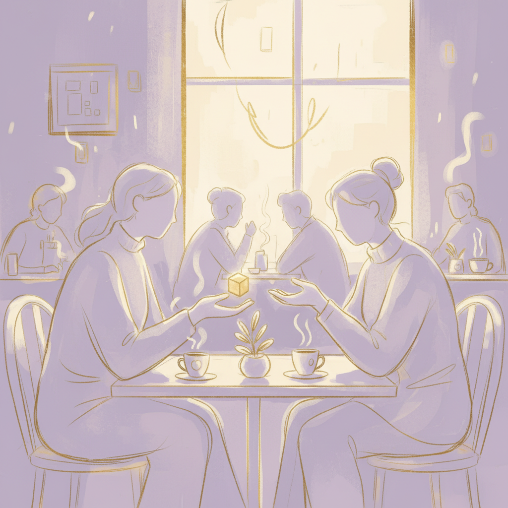 Illustration of safe public meetup